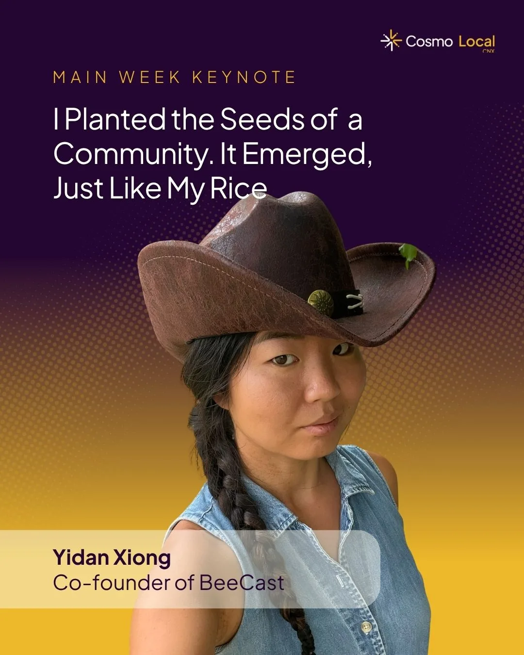 Keynote: I Planted the Seeds of a Community. It Emerged, Just Like My Rice.