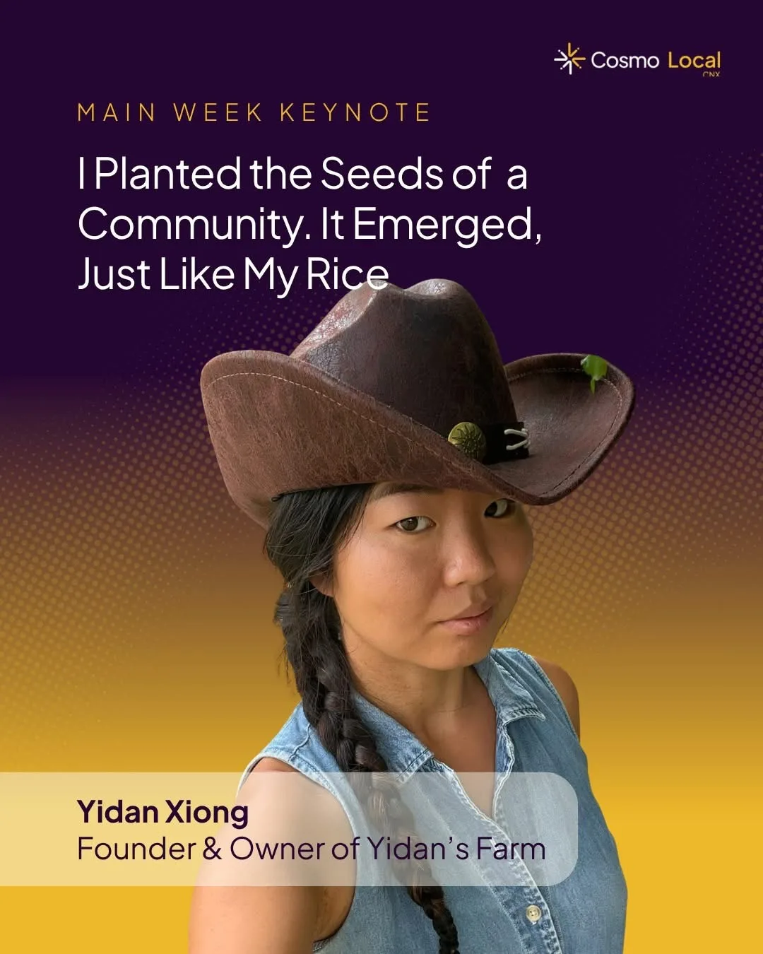 Keynote: I Planted the Seeds of a Community. It Emerged, Just Like My Rice.